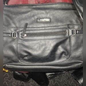 Rosetti Black Leather Shoulder Bag